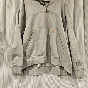 Carhartt Men's Zip Up Sweater in Light Gray